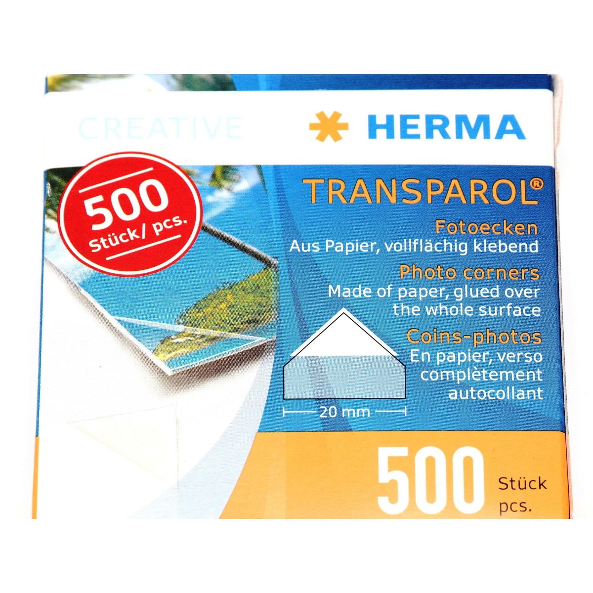 Herma Rożki narożniki przylepce do zdjęć i albumu 500szt (1383)