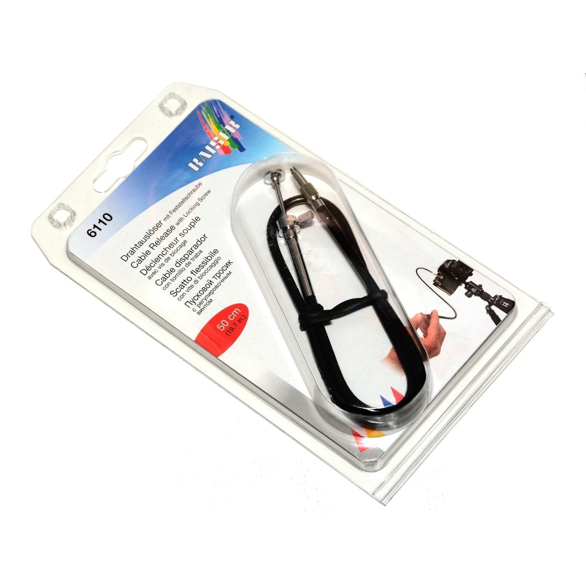 Kaiser Wężyk spustowy + blokada śrubka 25cm (6109)