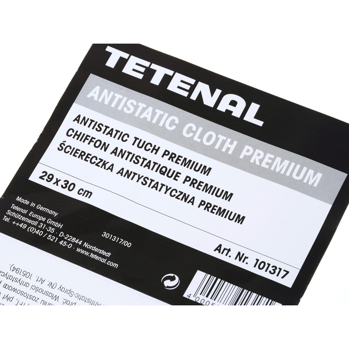 Tetenal Ściereczka do optyki nieimpregnowana biała - 20x25cm