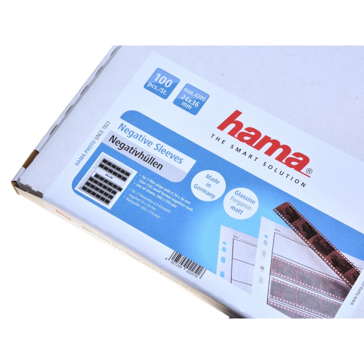 Hama Koszulki pergamin film 13mm 100 sztuk (2251) folie na filmy, klisze