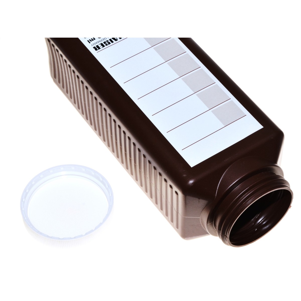 Kaiser butelka brązowa 1 litr z podziałką (4193) do przechowywania chemii