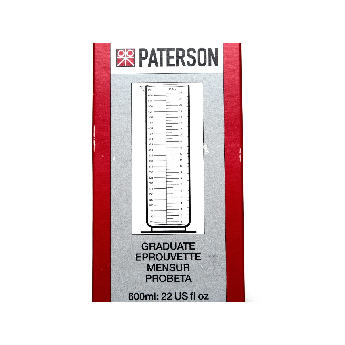 Paterson Menzurka 600 ml. przezroczysta do chemii fotograficznej