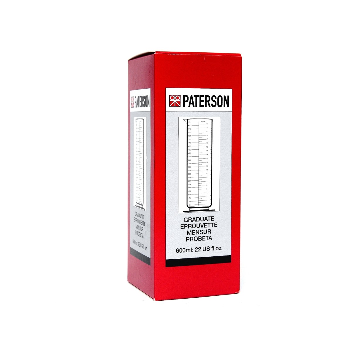 Paterson Menzurka 600 ml. przezroczysta do chemii fotograficznej