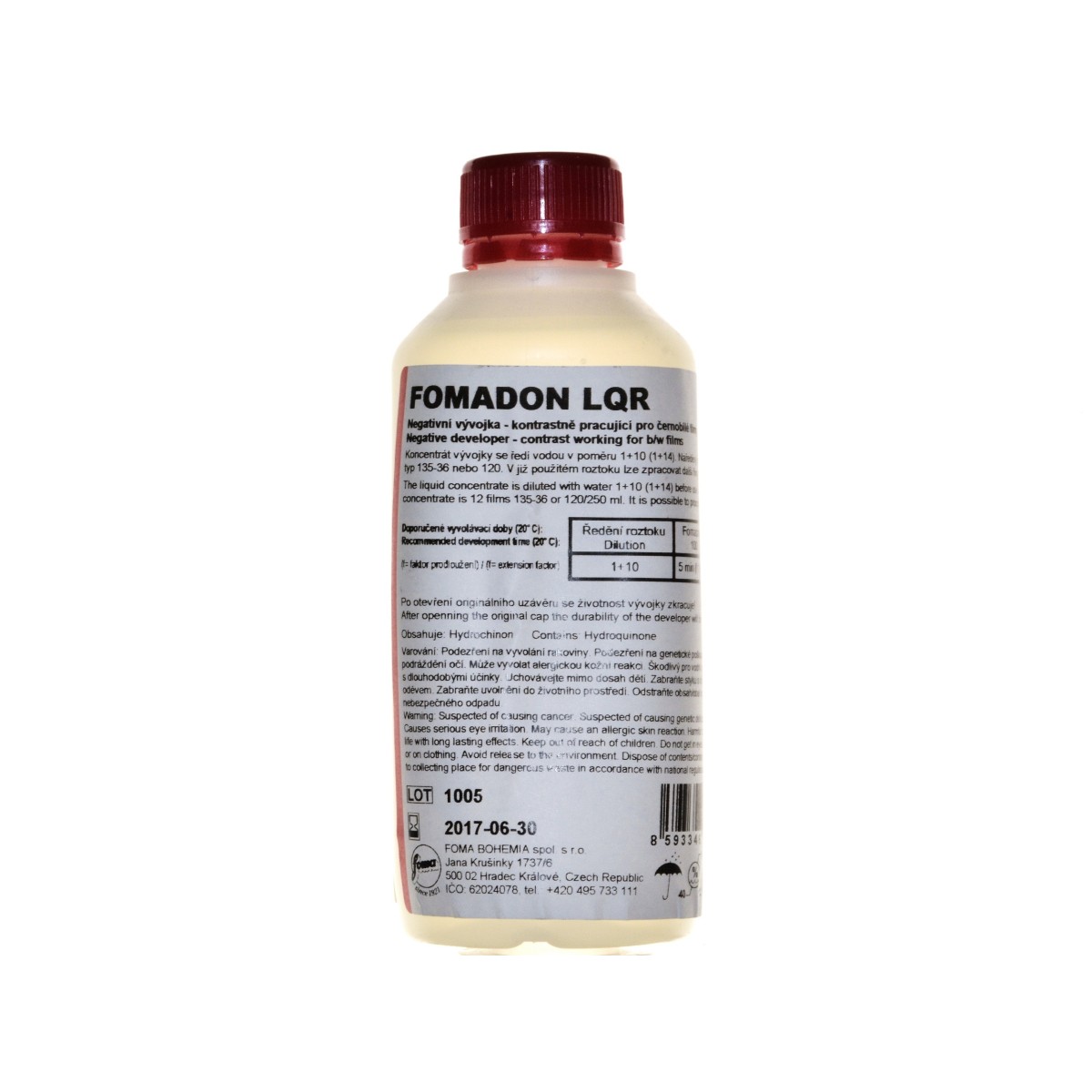 Foma Fomadon LQR 250ml kontrastowy do klisz czarno-białych