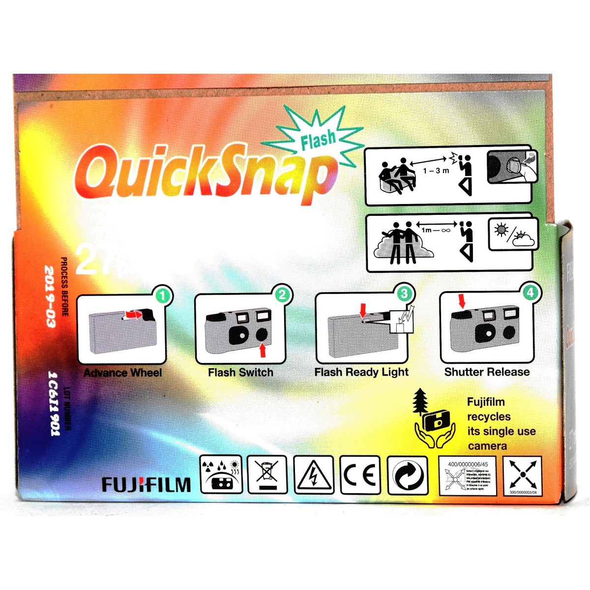 Fuji Fujifilm Aparat jednorazowy Quicksnap 400 z fleszem do zdjęć