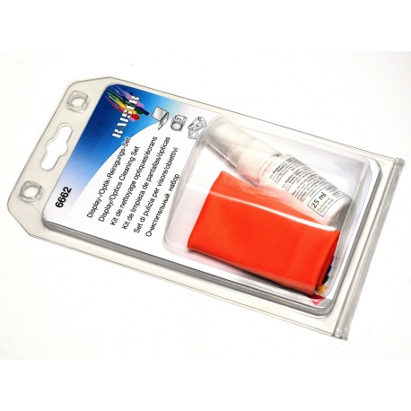 Kaiser Zestaw do czyszczenia optyki, LCD: płyn i ściereczka (6662)