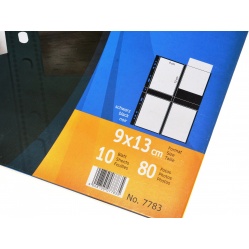 Herma Koszulki 9x13cm 10szt  (4 odbitki w pionie, czarne) 7783