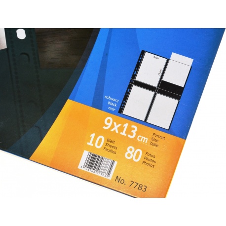 Herma Koszulki 9x13cm 10szt  (4 odbitki w pionie, czarne) 7783