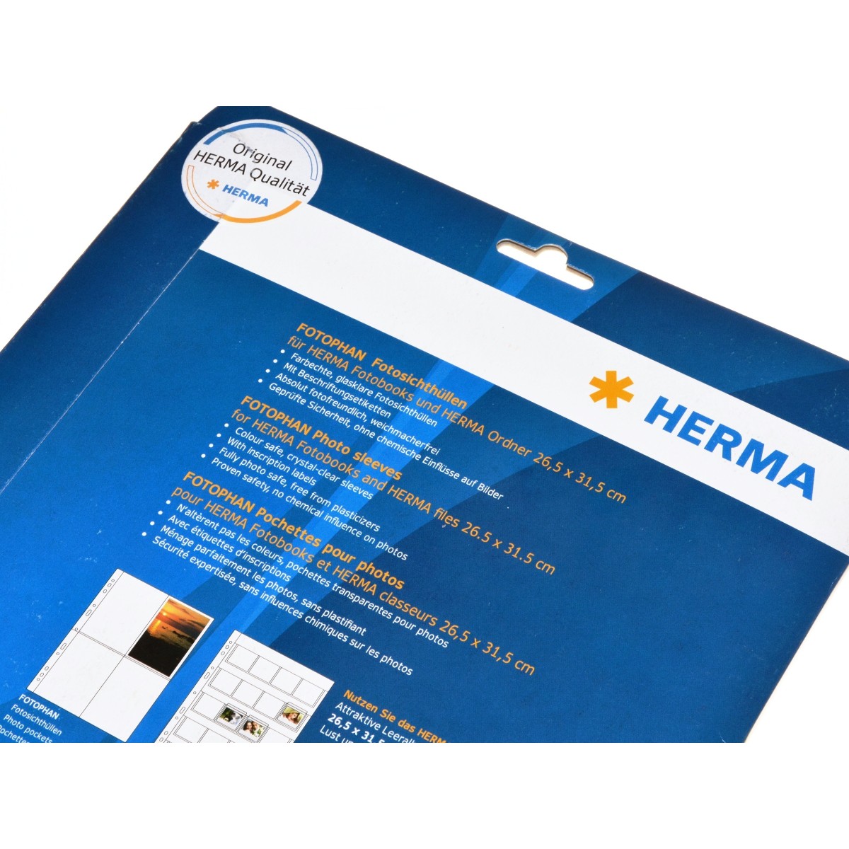 Herma Koszulki 9x13cm 10szt  (4 odbitki w pionie, czarne)