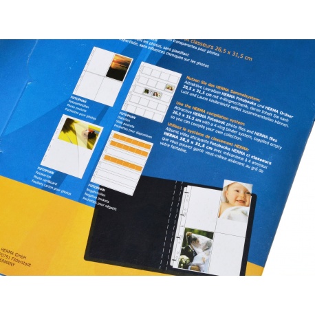 Herma Koszulki 9x13cm 10szt  (4 odbitki w pionie, czarne)