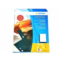 Herma Koszulki 20x30cm 10szt (1 odbitka w pionie, czarne) 7788