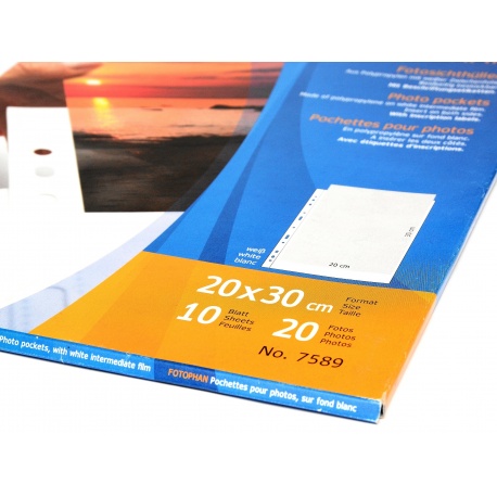 Herma Koszulki 20x30cm 10szt (1 odbitka w pionie, białe) 7589