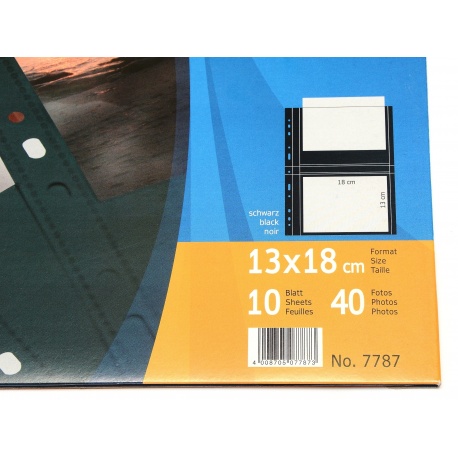 Herma Koszulki 13x18cm 10szt (2 odbitki w poziomie, czarne) 7787