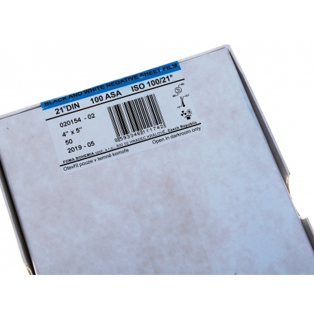 Foma Fomapan 100 4x5" - 10,2x12,7cm/50 błona cięta do aparatu