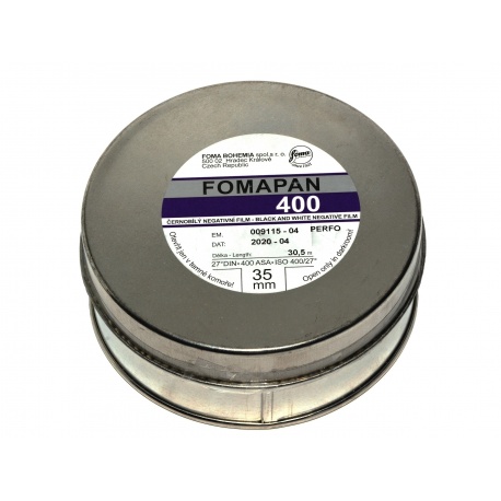 Foma Fomapan 400 30,5m. klisza z puszki, z metra 35mm. 