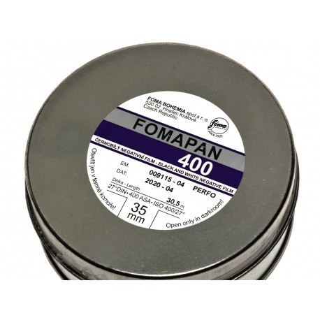 Foma Fomapan 400 30,5m. klisza z puszki, z metra 35mm. 