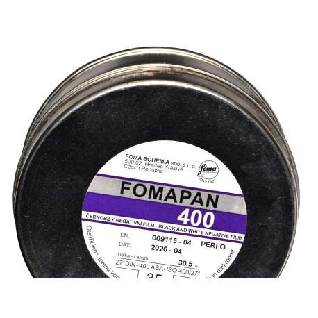 Foma Fomapan 400 30,5m. klisza z puszki, z metra 35mm. 