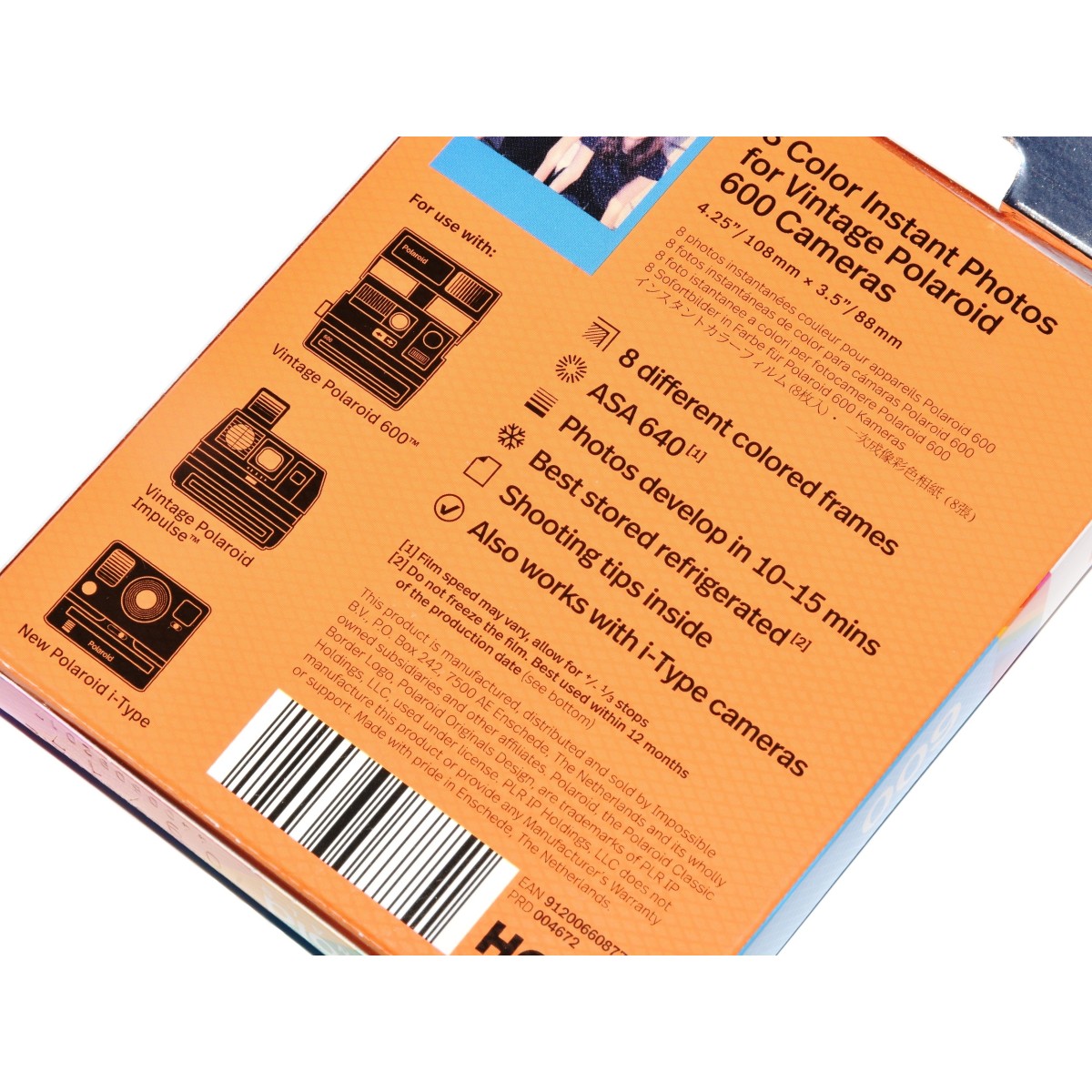 Polaroid Impossible Color Film 600 Color Frame wkład 8 zdjęć
