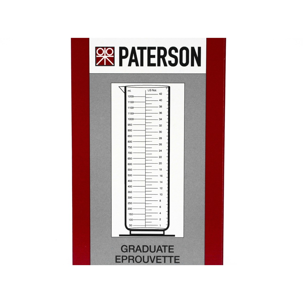 Paterson Menzurka 1200 ml. przezroczysta do chemii