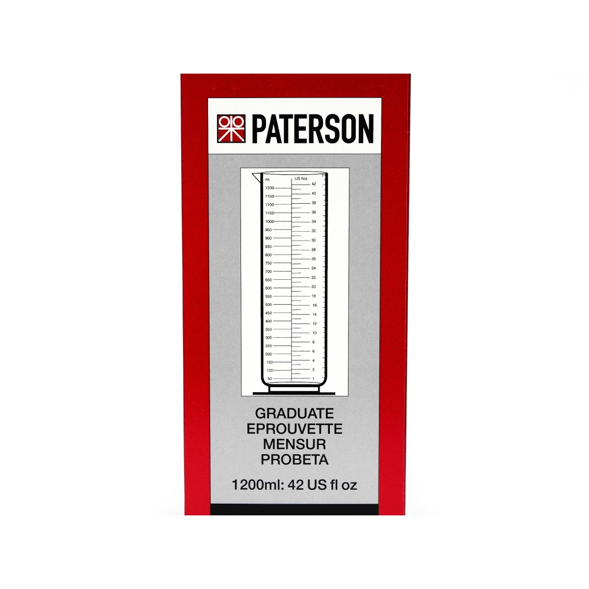 Paterson Menzurka 1200 ml. przezroczysta do chemii