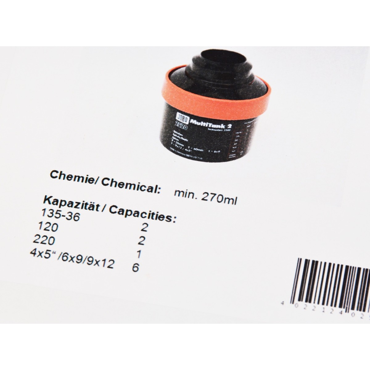 Jobo Koreks na 2 filmy 6 błon ciętych (2520) do wywoływania