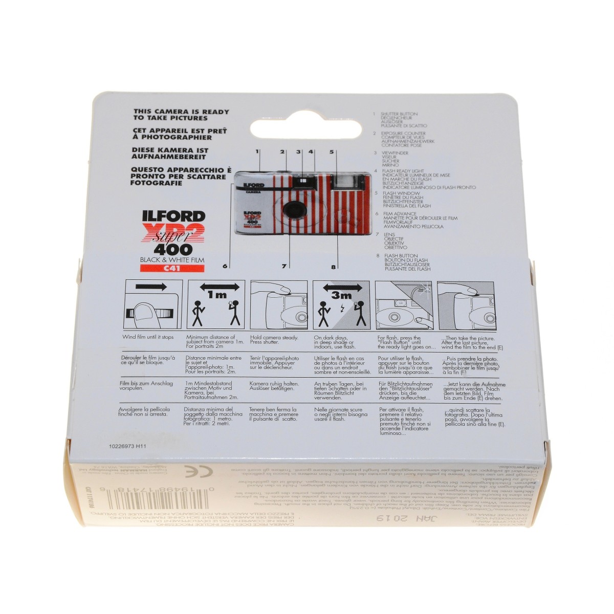 Ilford Aparat jednorazowy z filmem XP2 400/27 do C41