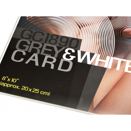 Szara i biała karta 20x25cm 8x10cala do balansu bieli