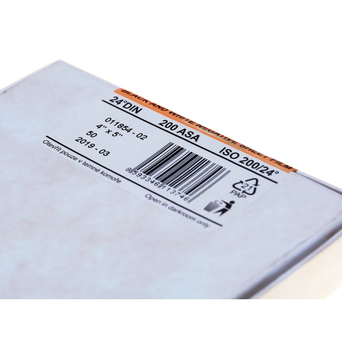 Foma Fomapan 200 4x5" 10,2x12,7 cm. 50 sztuk do aparatu