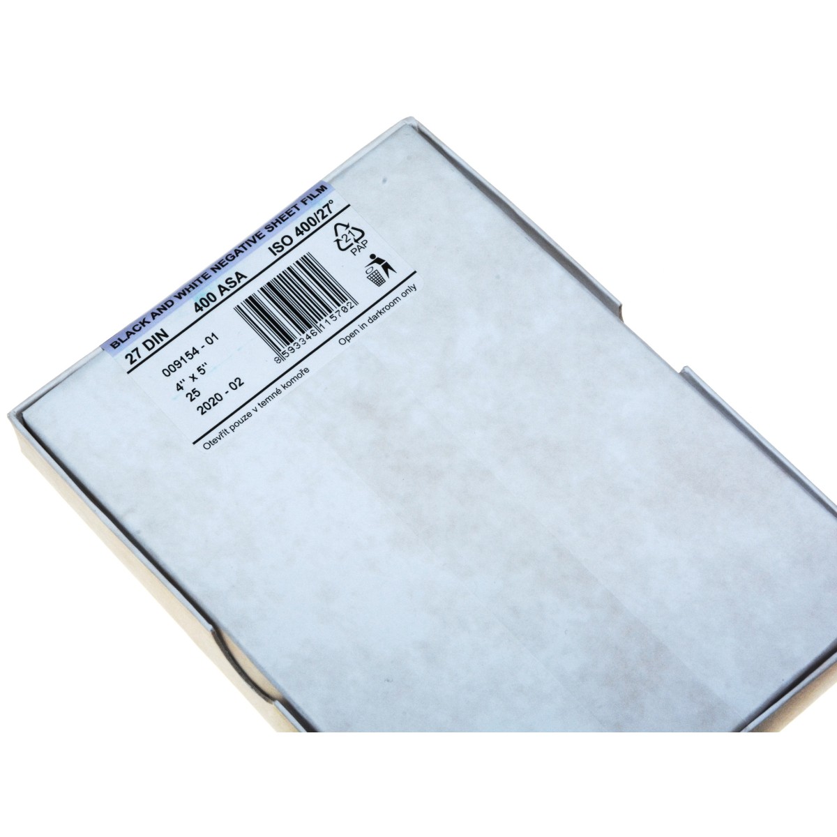Foma Fomapan 400 format 4x5" 10,2x12,7 cm. 25szt. film klisza B&W