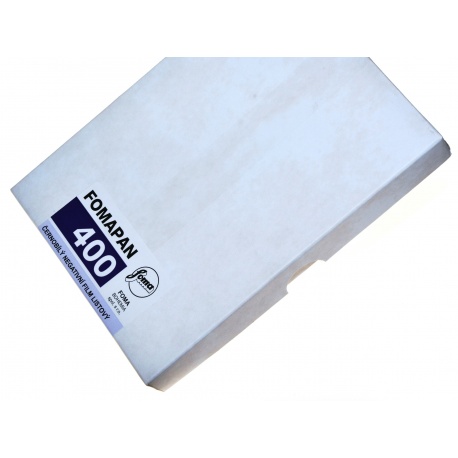 Foma Fomapan 400 format 4x5" 10,2x12,7 cm. 25szt. film klisza B&W