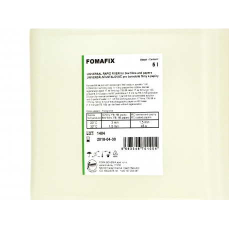 Foma Fomafix 5l na 30l utrwalacz uniwersalny do zdjęć filmów B&W