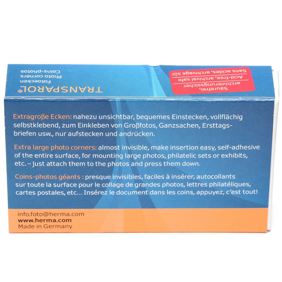 Herma Foto narożniki rożki do przyklejania zdjęć DUŻE 100x (1302)