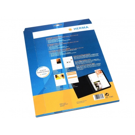 Herma Koszulki na zdjęcia 10x15cm 10szt (4 odbitki w pionie, białe)