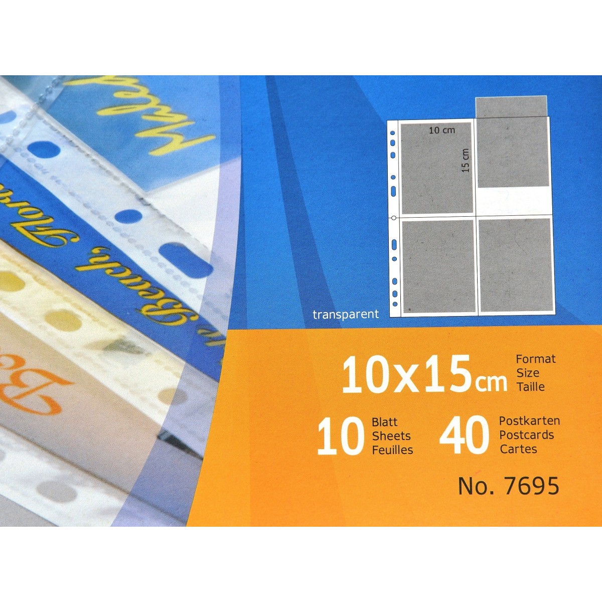 Herma Koszulki folia przezroczysta na pocztówki zdjęcia 10x15 cm (7695)