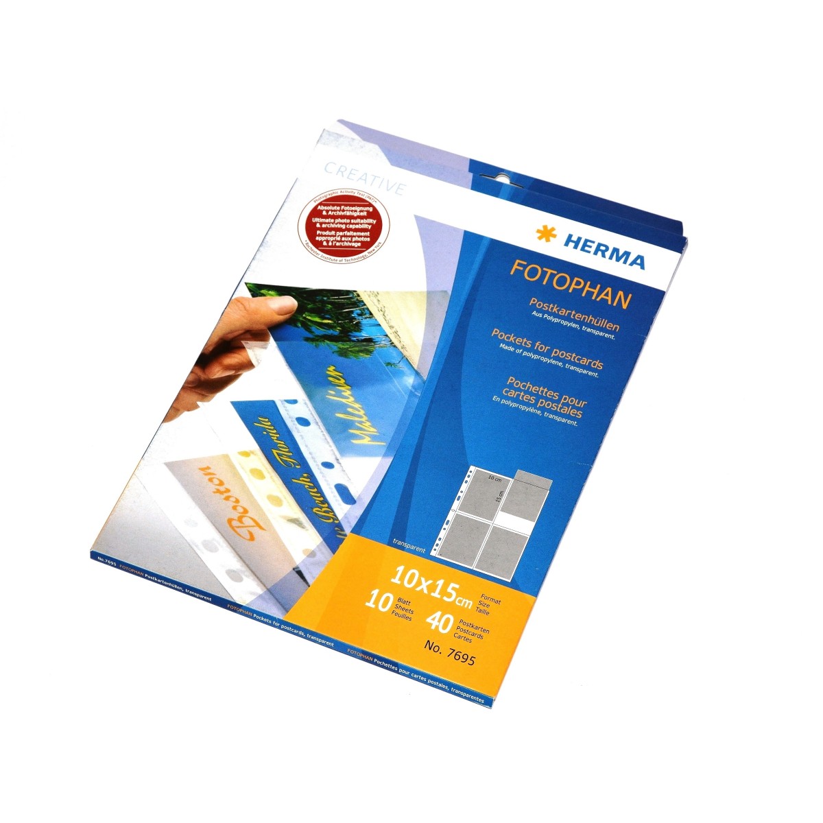 Herma Koszulki folia przezroczysta na pocztówki zdjęcia 10x15 cm (7695)