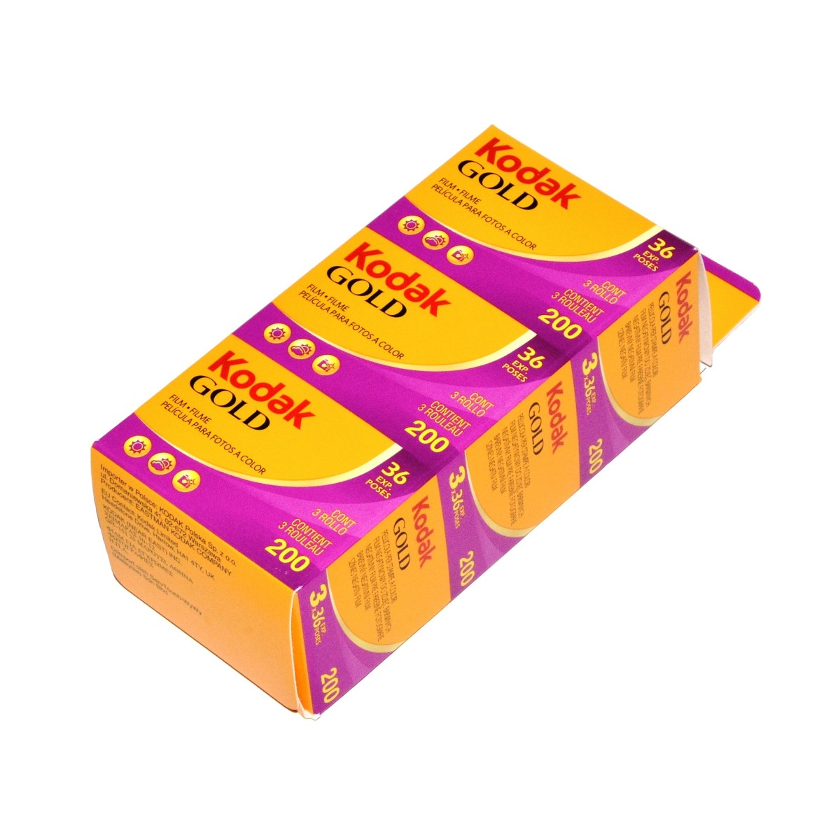 Kodak Gold GC 200/36 - 3 filmy do zdjęć kolorowych na wakacje