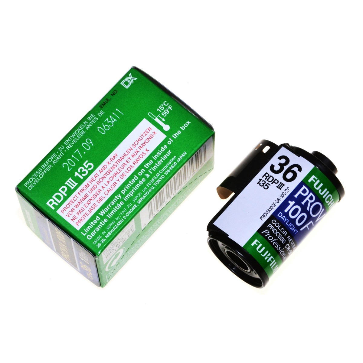 Fuji Fujichrome Provia 100F 100/36 slajd kolorowy 21 DIN