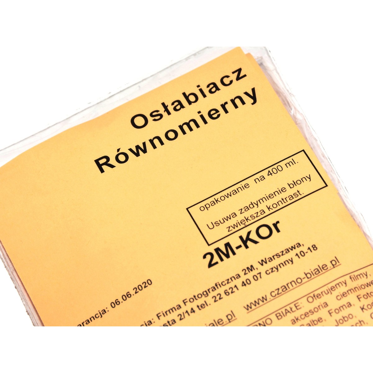 2M-KOr Osłabiacz Równomierny na 400 ml. do osłabiania filmów i zdjęć