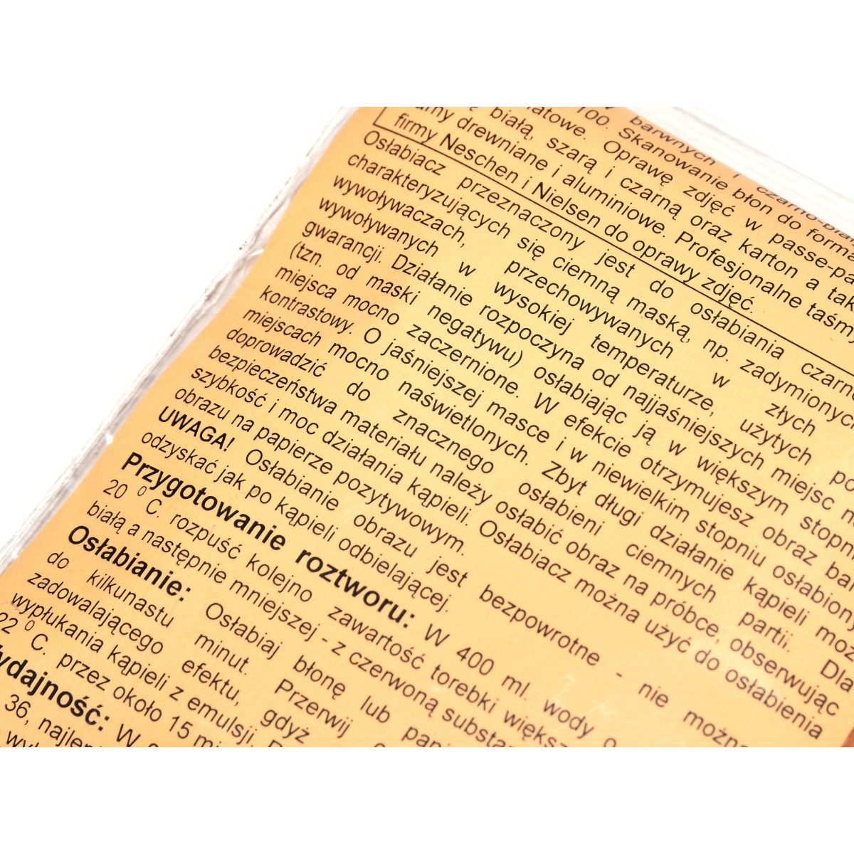 2M-KOr Osłabiacz Równomierny na 400 ml. do osłabiania filmów i zdjęć