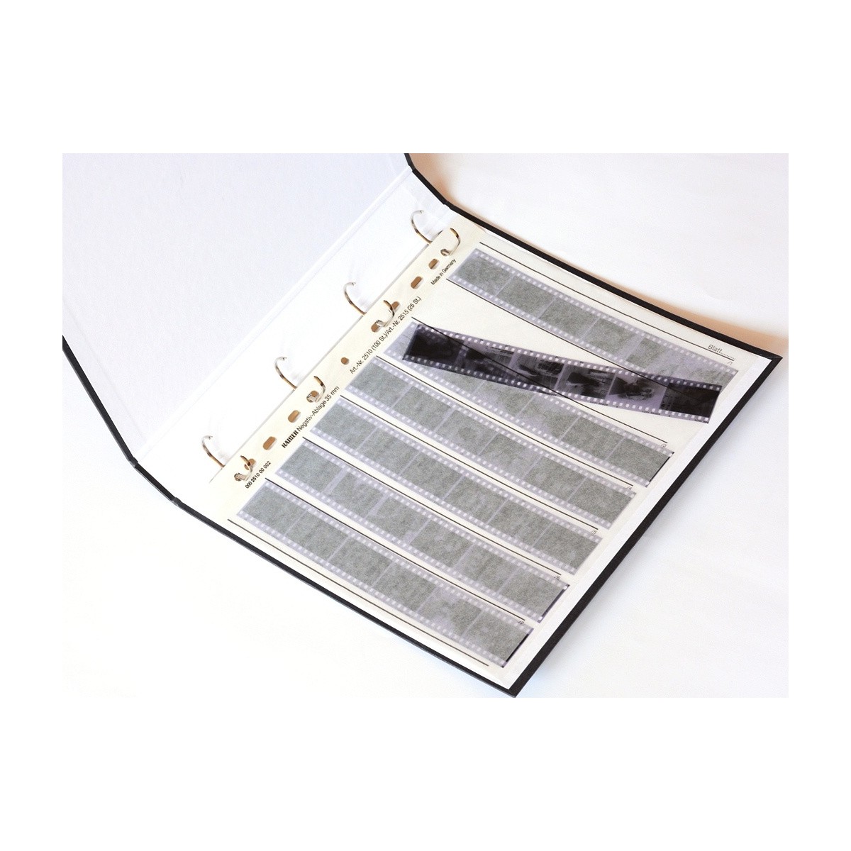 Czarno-Białe Segregator Z NAPISEM na koszulki + 25 folii na film 35 mm.