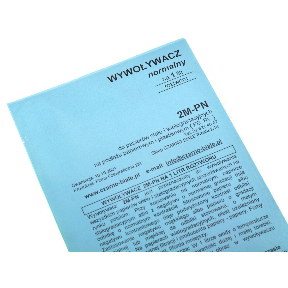 2M-PN Wywoływacz normalny do odbitek na 1 litr roztworu