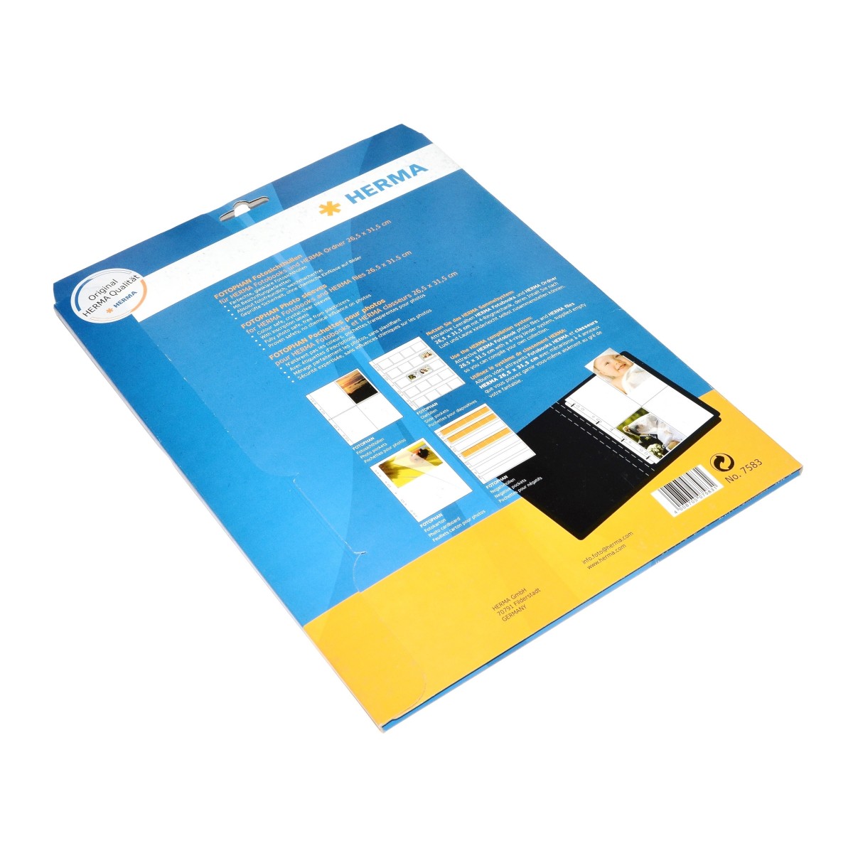 Herma Koszulki 9x13cm 10szt  (4 odbitki w pionie, czarne) 7783