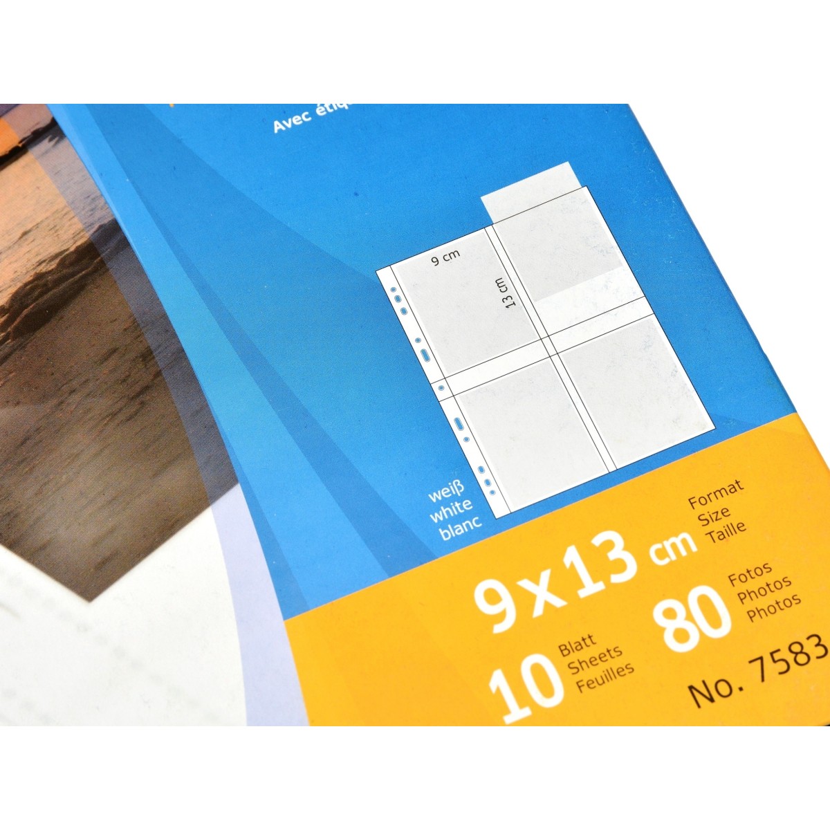 Herma Koszulki na zdjęcia 9x13cm 10szt (4 odbitki w pionie, białe) 7583