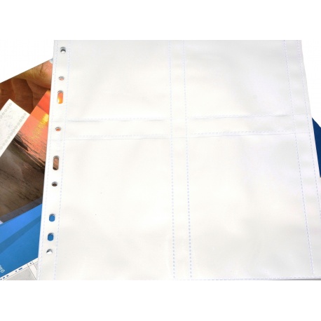 Herma Koszulki na zdjęcia 9x13cm 10szt (4 odbitki w pionie, białe) 7583