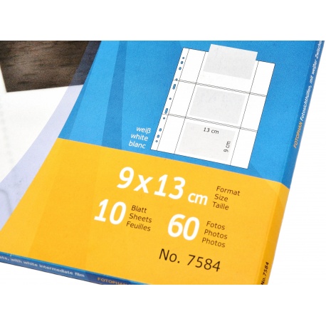 Herma Koszulki 9x13/10 (3 odbitki w poziomie, białe) 7584