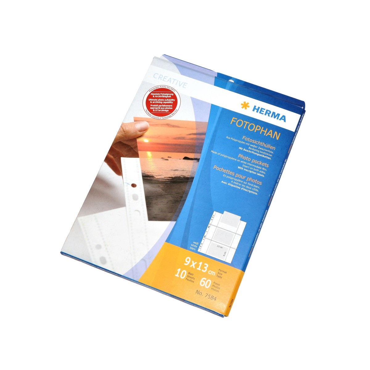 Herma Koszulki 9x13/10 (3 odbitki w poziomie, białe) 7584