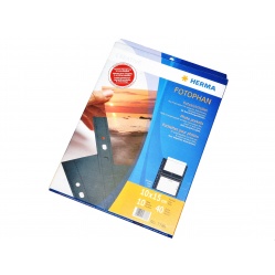 Herma Koszulki na zdjęcia 10x15cm 10szt (2 odbitki w poziomie, czarne) 7786