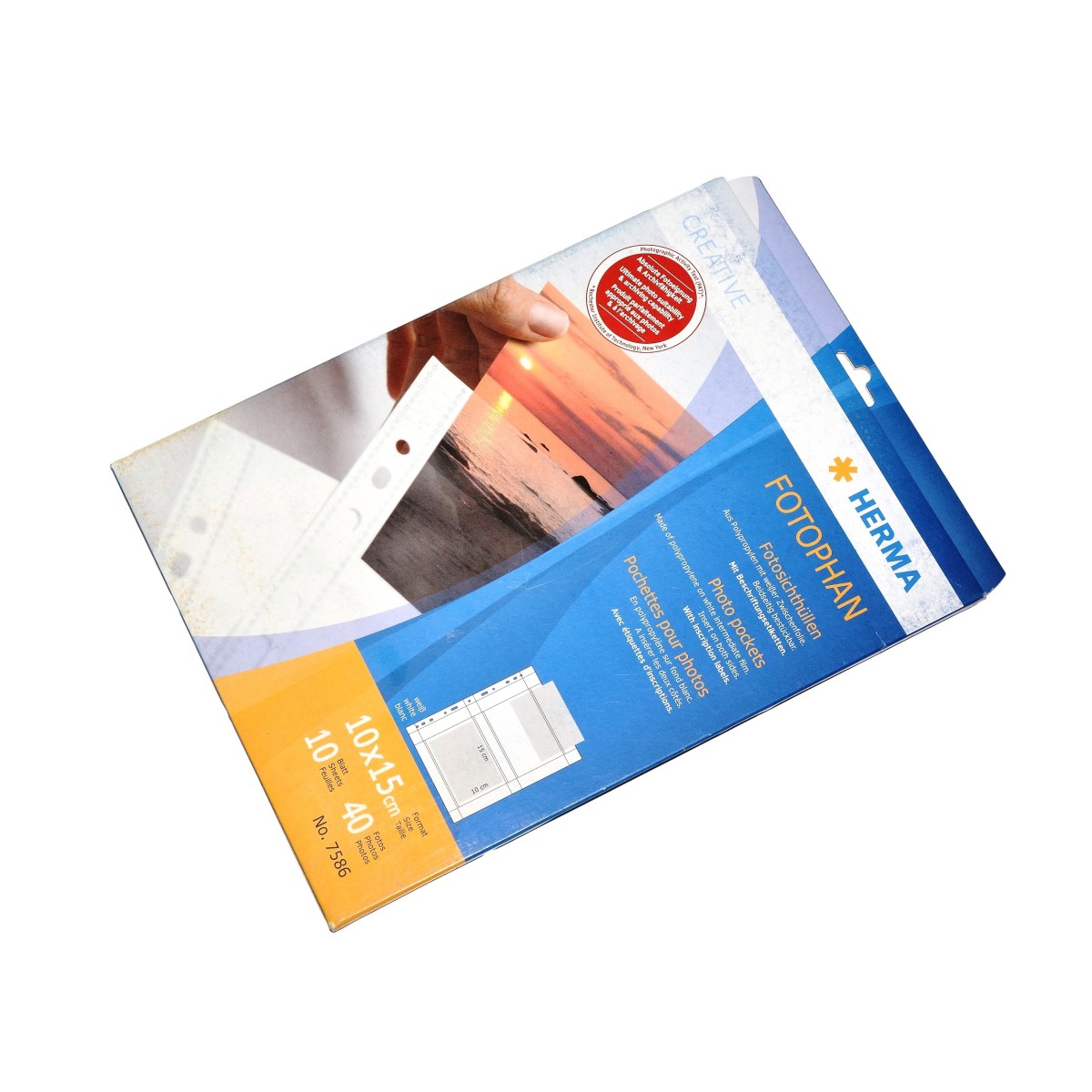 Herma Koszulki na zdjęcia 10x15cm 10szt (2 odbitki w poziomie, białe) 7586