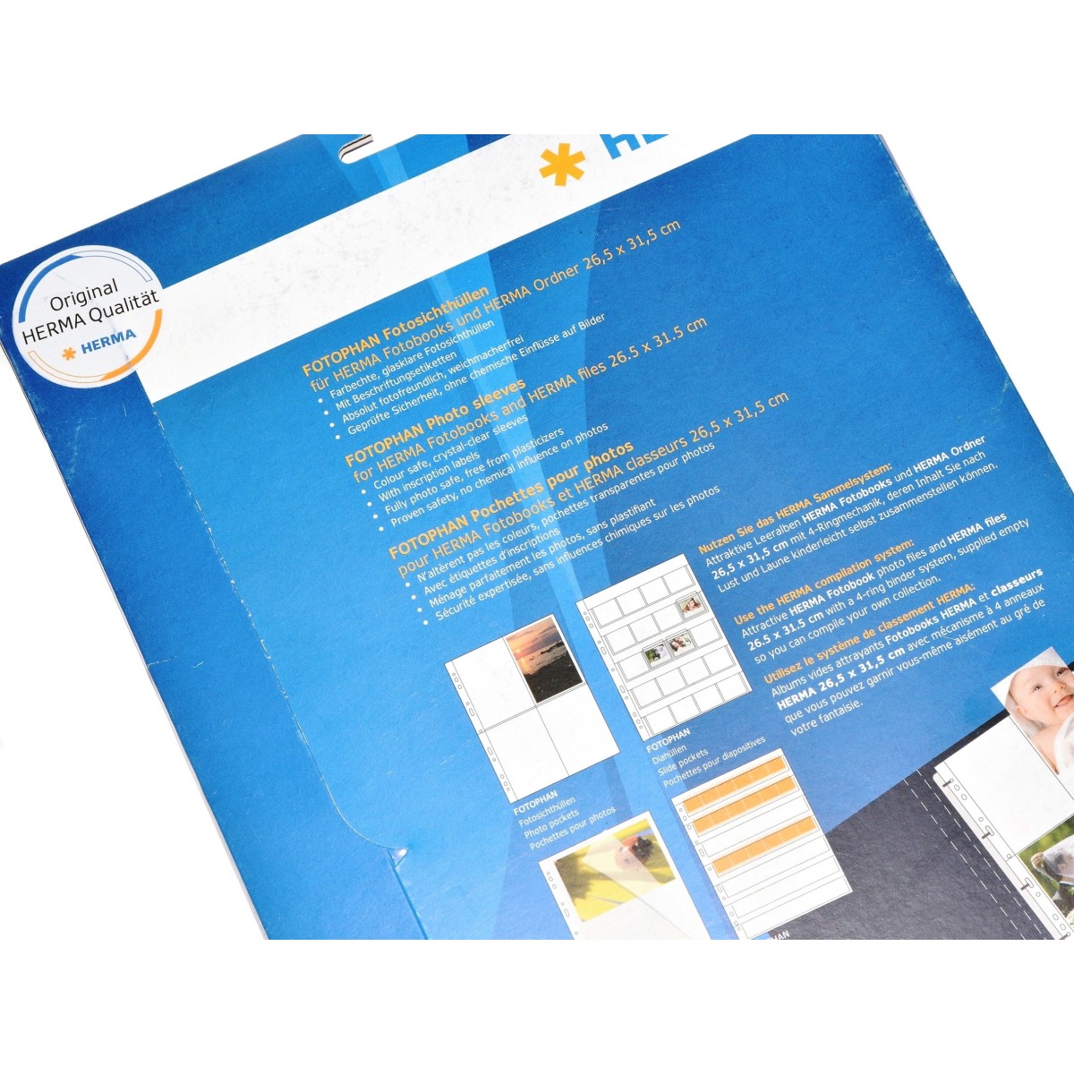 Herma Koszulki na zdjęcia 10x15cm 10szt (2 odbitki w poziomie, białe) 7586