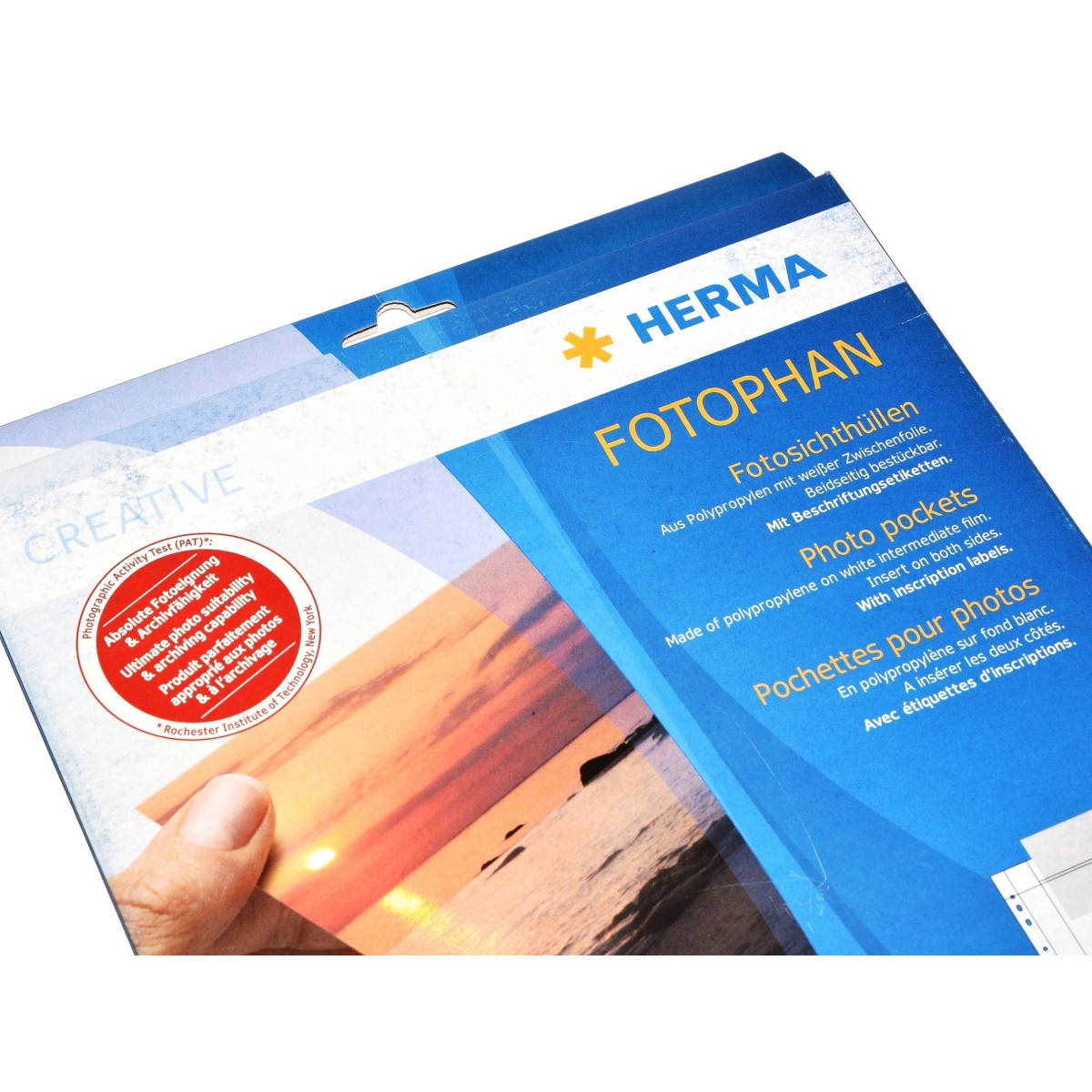 Herma Koszulki na zdjęcia 10x15cm 10szt (2 odbitki w poziomie, białe) 7586